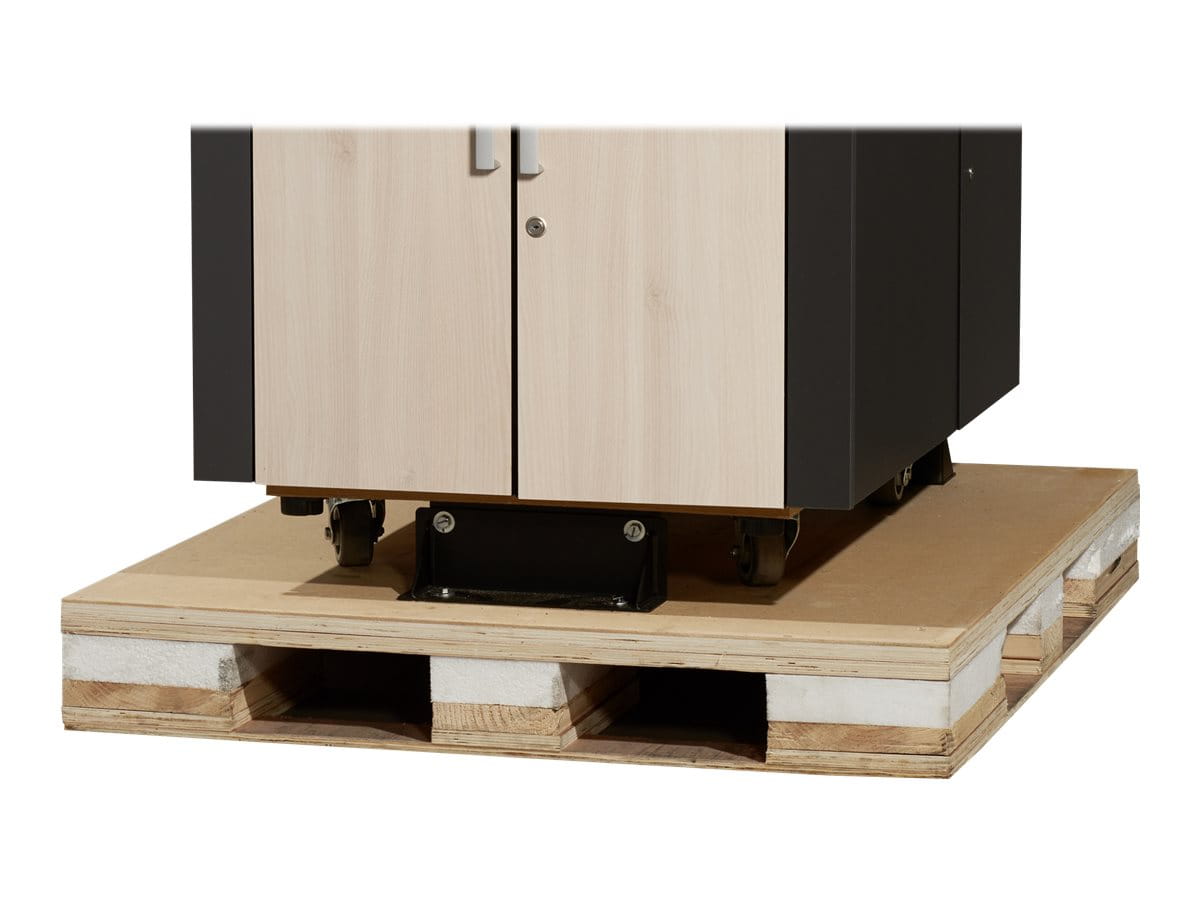 APC NetShelter CX Secure Soundproof Server Room in a Box Enclosure - Shock Packaging - Schrank Netzwerkschrank - mit Stromverteilungseinheit - Grau, Oak - 24U - 48.3 cm (19")