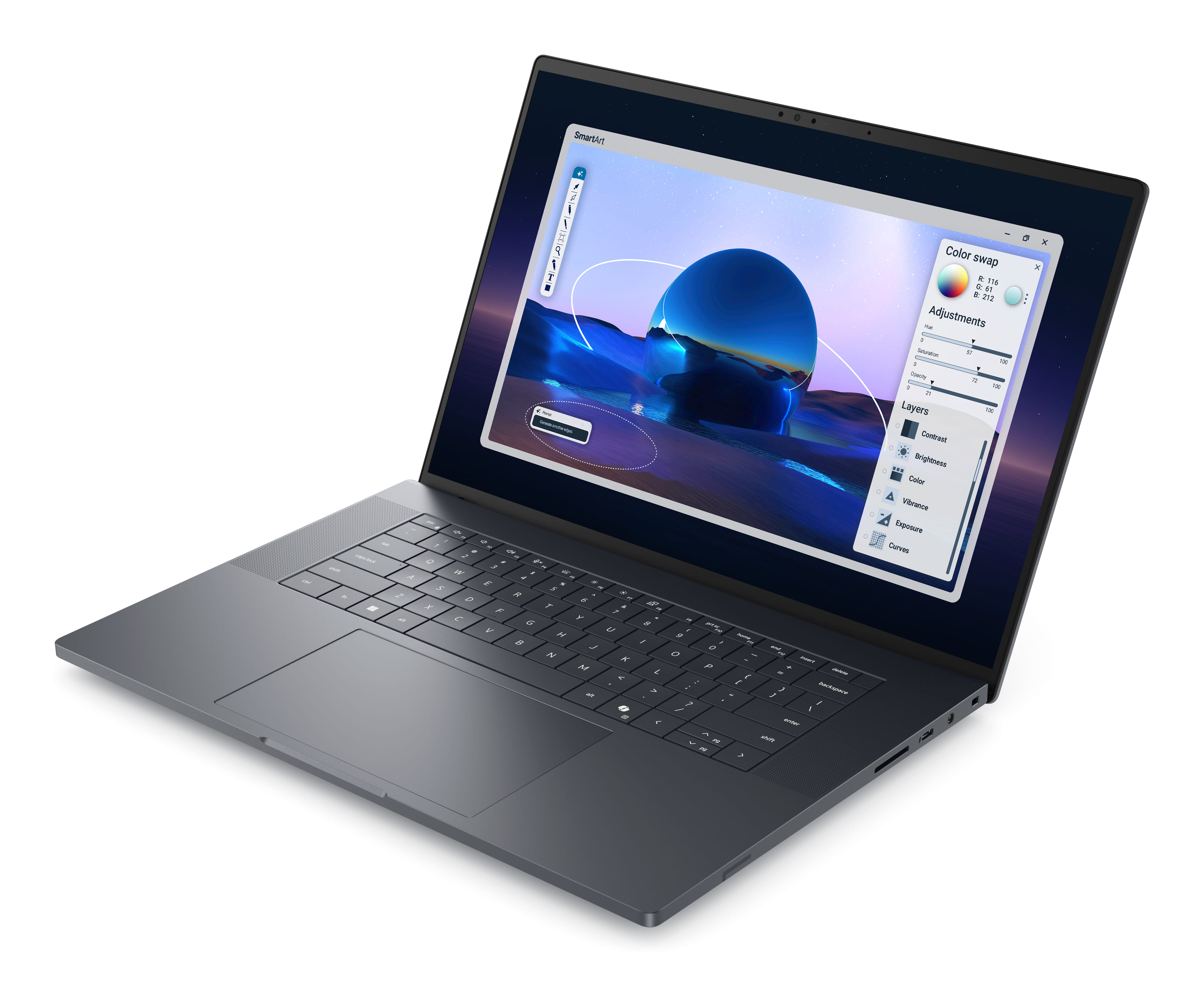 Dell Pro Max 16 Premium MA16250 - Intel Core Ultra 7 265H / 2.2 GHz - vPro Enterprise - Win 11 Pro - RTX PRO 1000 Blackwell - 32 GB RAM - 1 TB SSD SED, NVMe, TLC, Performance - 40.646 cm (16")