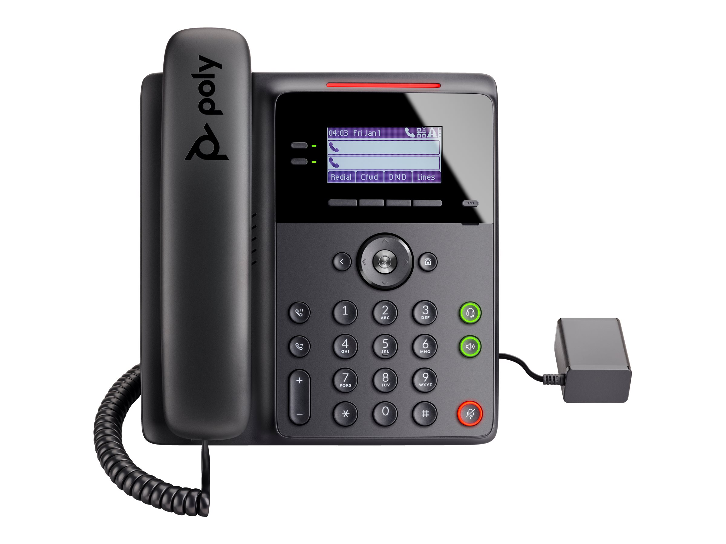 Poly Edge B10 - VoIP-Telefon mit Rufnummernanzeige/Anklopffunktion