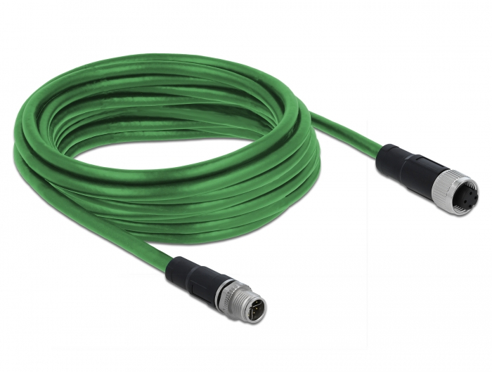 Delock Netzwerkverlängerungskabel - M12 (4-polig)