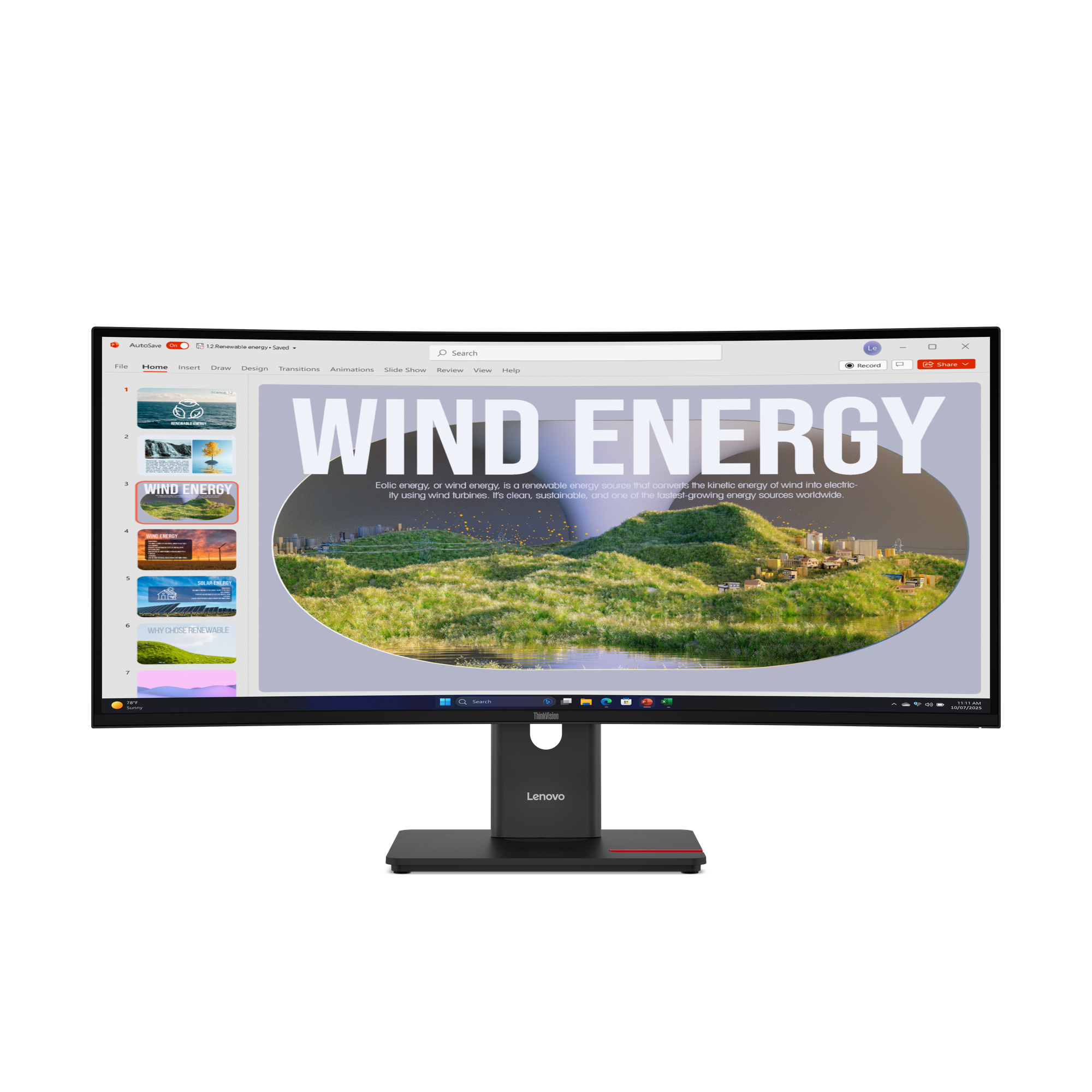 Lenovo ThinkVision T34WD-40 - LED-Monitor - gebogen - 86.4 cm (34")