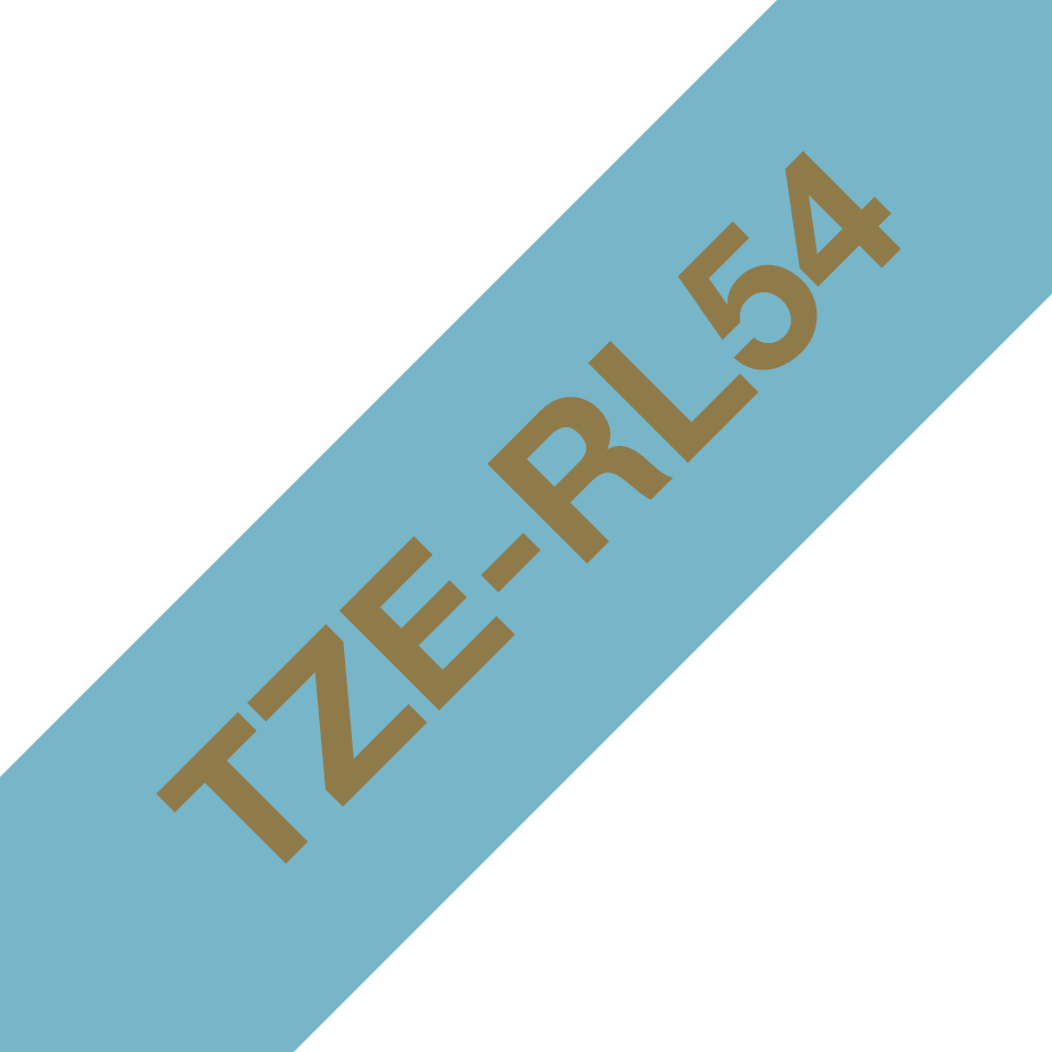 Brother TZe-RL54 - Seidig - Gold auf hellblau - Rolle (2,4 cm x 4 m)