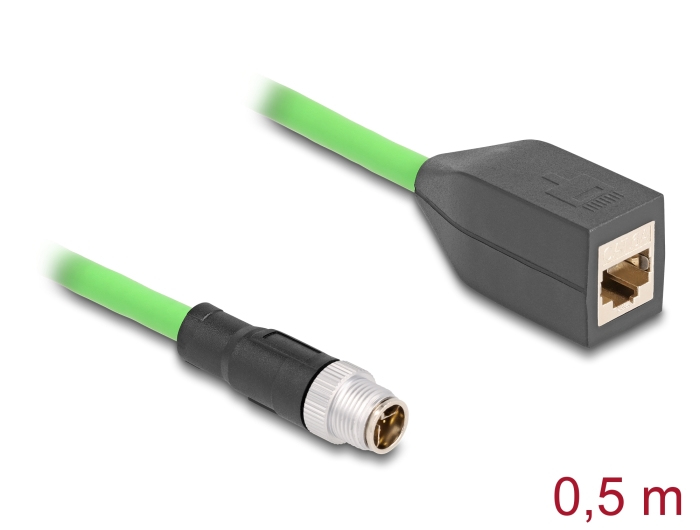 Delock Netzwerkadapterkabel - 8 pin M12-X (M)