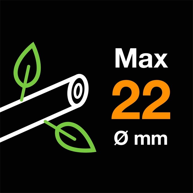 Fiskars 1057172, Bypass, Schwarz, Orange, Edelstahl, Schwarz/Edelstahl, 212 mm, 2,2 cm
