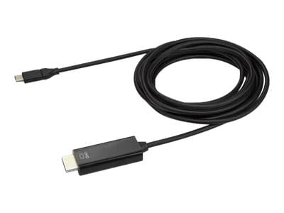 StarTech.com 10ft (3m) USB C to HDMI Cable, 4K 60Hz USB Type C to HDMI 2.0 Video Adapter Cable, Thunderbolt 3 Compatible, Laptop to HDMI Monitor/Display, DP 1.2 Alt Mode HBR2 Cable, Black - 4K USB-C Video Cable (CDP2HD3MBNL)