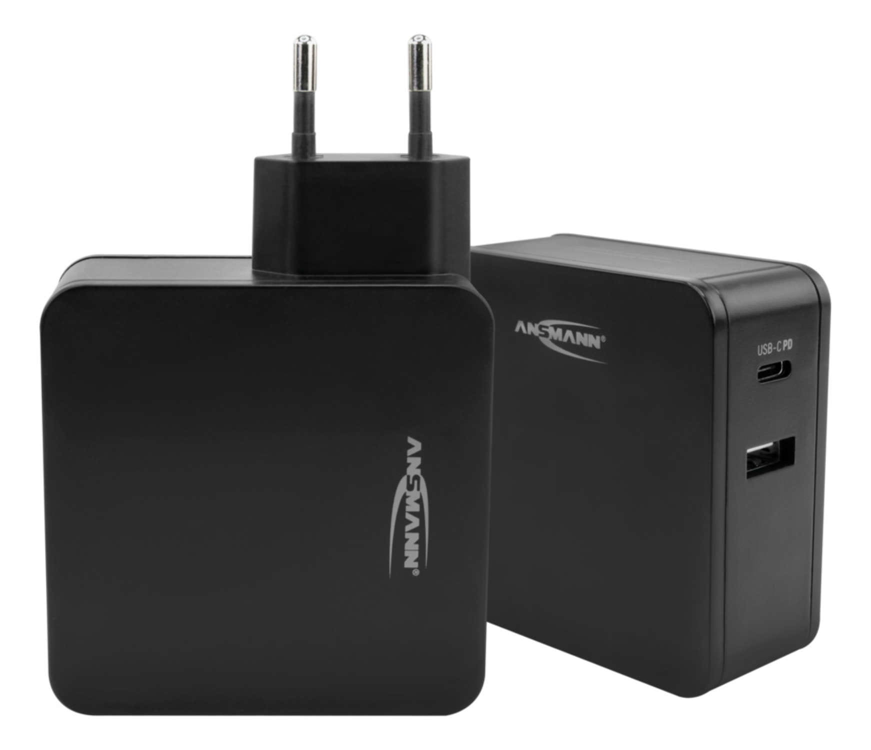 Ansmann 247PD - Netzteil - 45 Watt - 4700 mA - PD, QC 3.0 - 2 Ausgabeanschlussstellen (USB-C, USB)