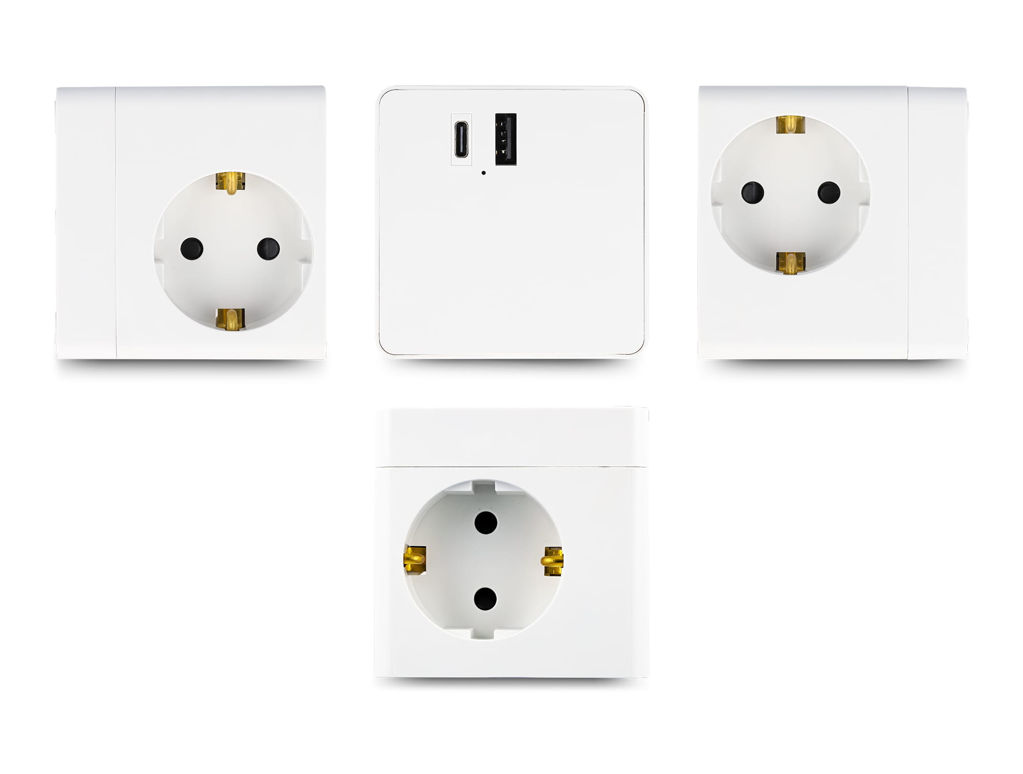 Delock Steckdosenleiste - mit Kindersicherung, PD 3.0 Ladegerät 20 W - Wechselstrom 250 V - 3680 Watt - Eingabe, Eingang power CEE 7/7 - Ausgangsanschlüsse: 3 (3 x Stecker CEE 7/3, USB, 24 pin USB-C)