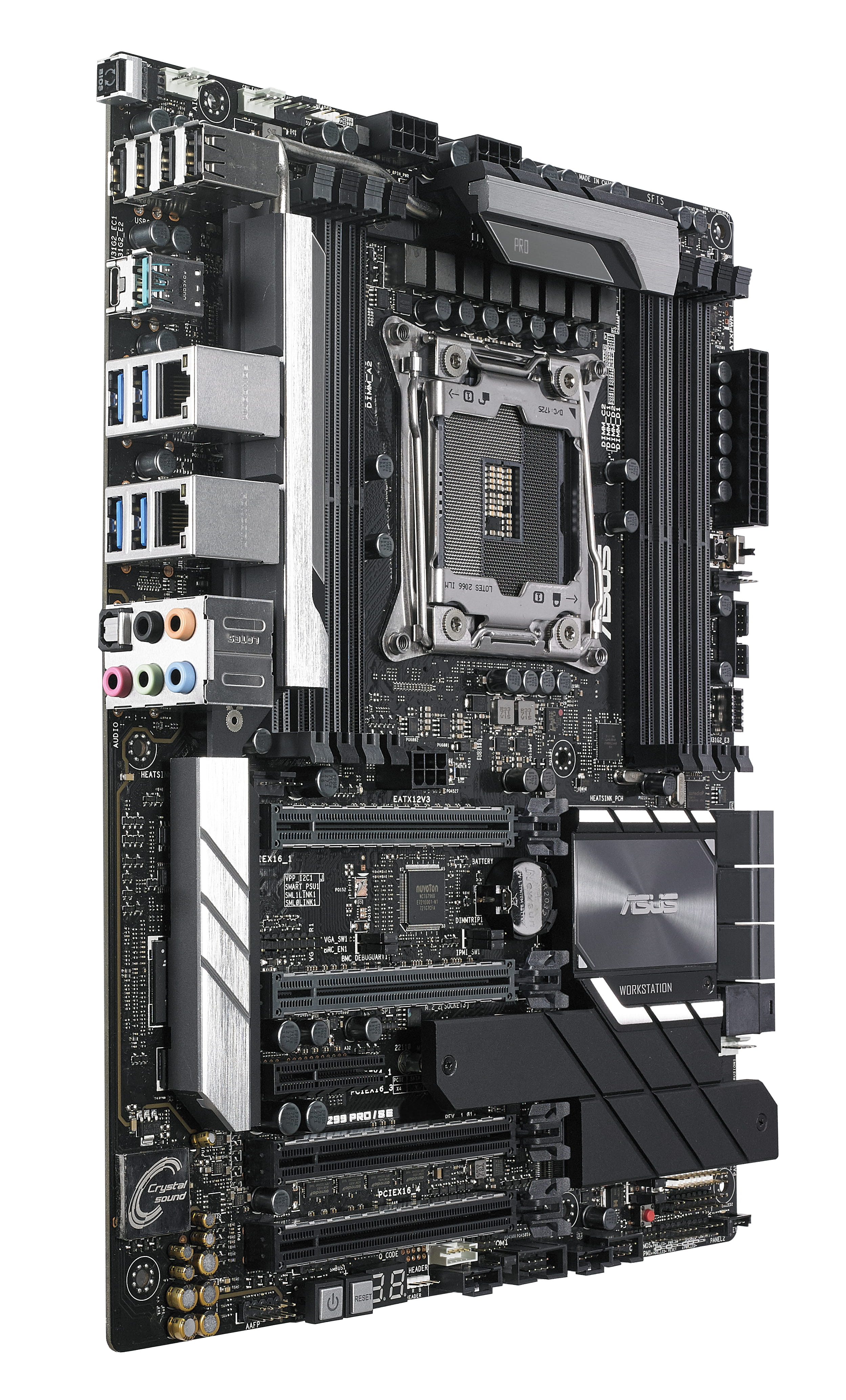 ASUS WS X299 PRO/SE - Motherboard - ATX - LGA2066 Socket - X299 Chipsatz - USB 3.1 Gen 1, USB-C Gen2, USB 3.1 Gen 2 - 2 x Gigabit LAN - HD Audio (8-Kanal)