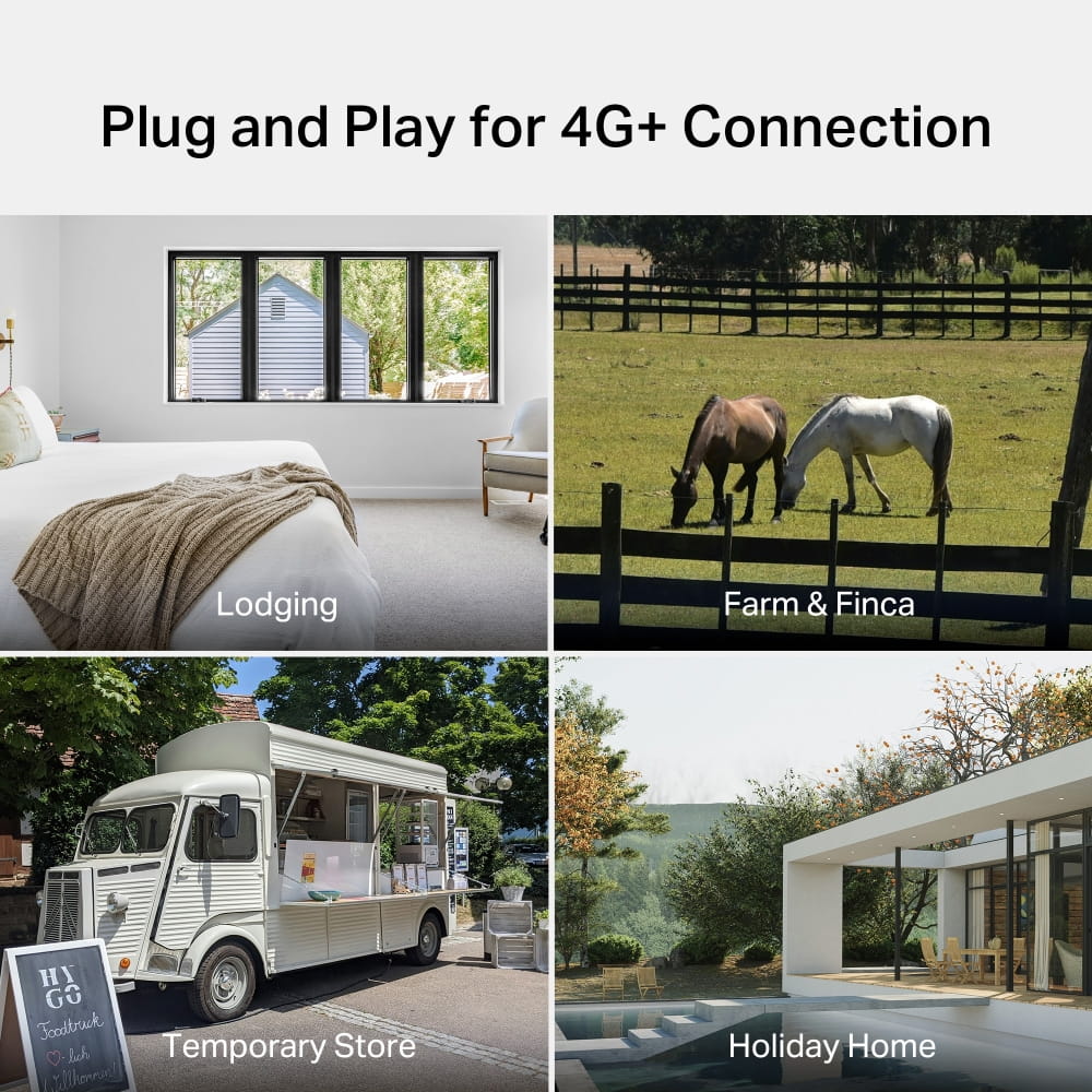 TP-LINK Archer MR505(EU), Wi-Fi 5 (802.11ac), Dual-Band (2,4 GHz/5 GHz), Ethernet/LAN, 4G, Weiß, Tabletop-Router