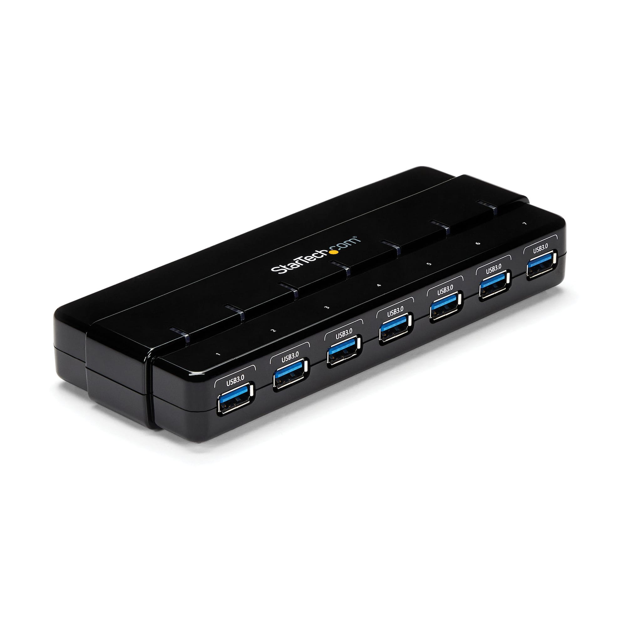 StarTech.com 7 Port USB 3.0 SuperSpeed Hub - USB 3 Hub Netzteil / Stromanschluss und Kabel