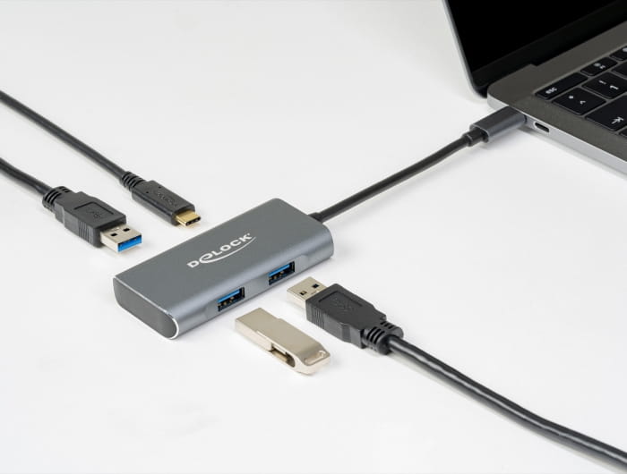 Delock Hub - 3 x USB 3.2 Gen 2 + 1 x USB-C