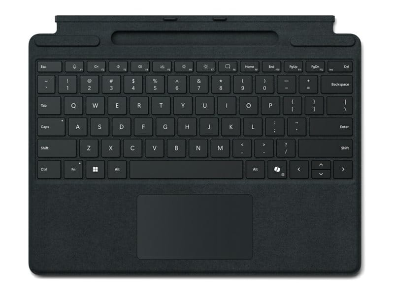 Microsoft Surface Pro Keyboard - Tastatur - mit Trackpad, Beschleunigungsmesser, Surface Slim Pen 2 Ablage- und Ladeschale - QWERTZ - Schweizerisch - Schwarz - für Microsoft Surface Pro 8, Pro 8 for Business, Pro 9, Pro 9 for Business, Pro 10 for Busine