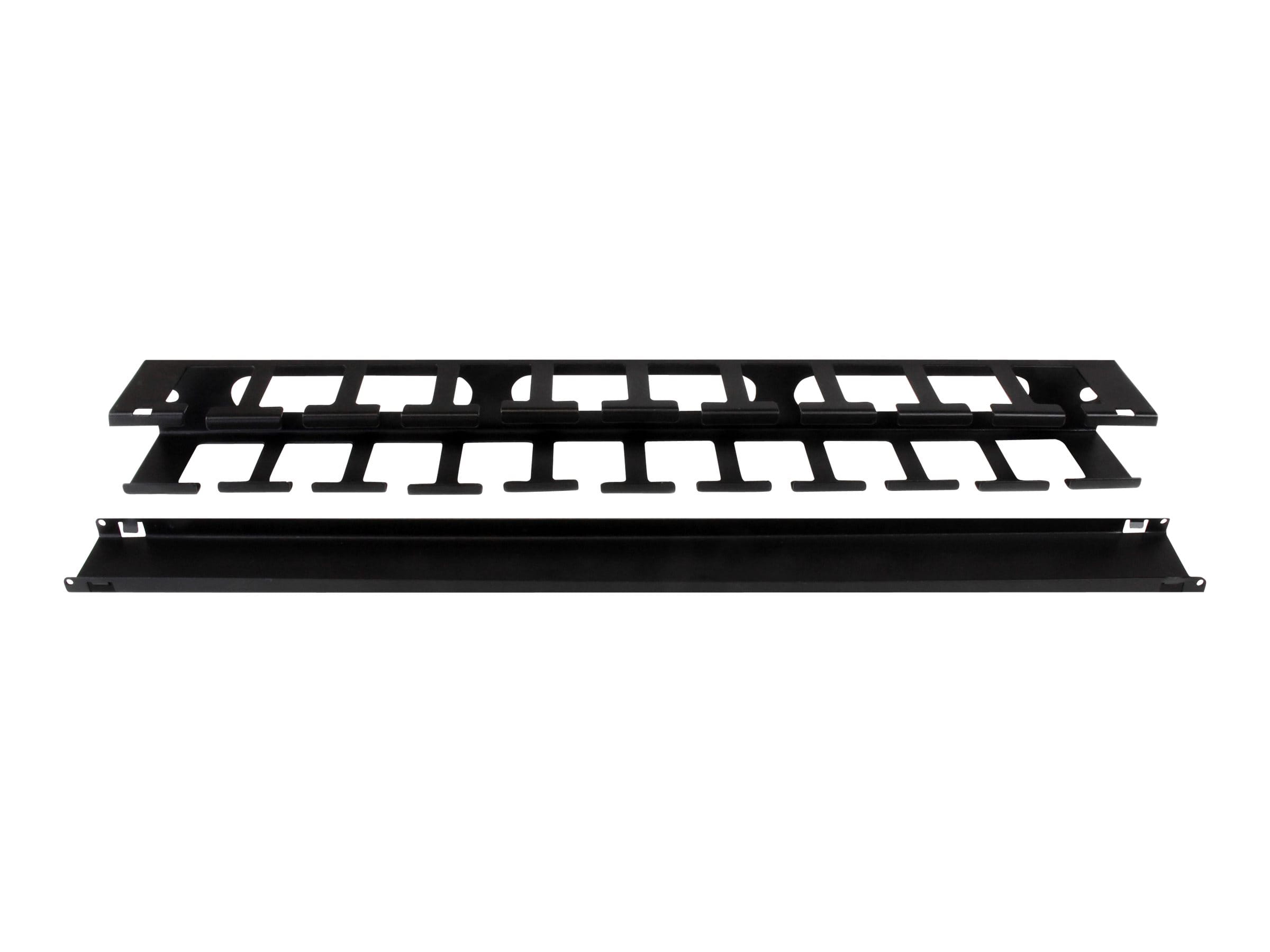 StarTech.com 1 HE 19 Rangierpanel / Kabelordner Kabelmanagement mit Abdeckung - Server Finger Kabelkanal - Kabelführungsplatte für Schaltschrank - 1U - 48.3 cm (19")