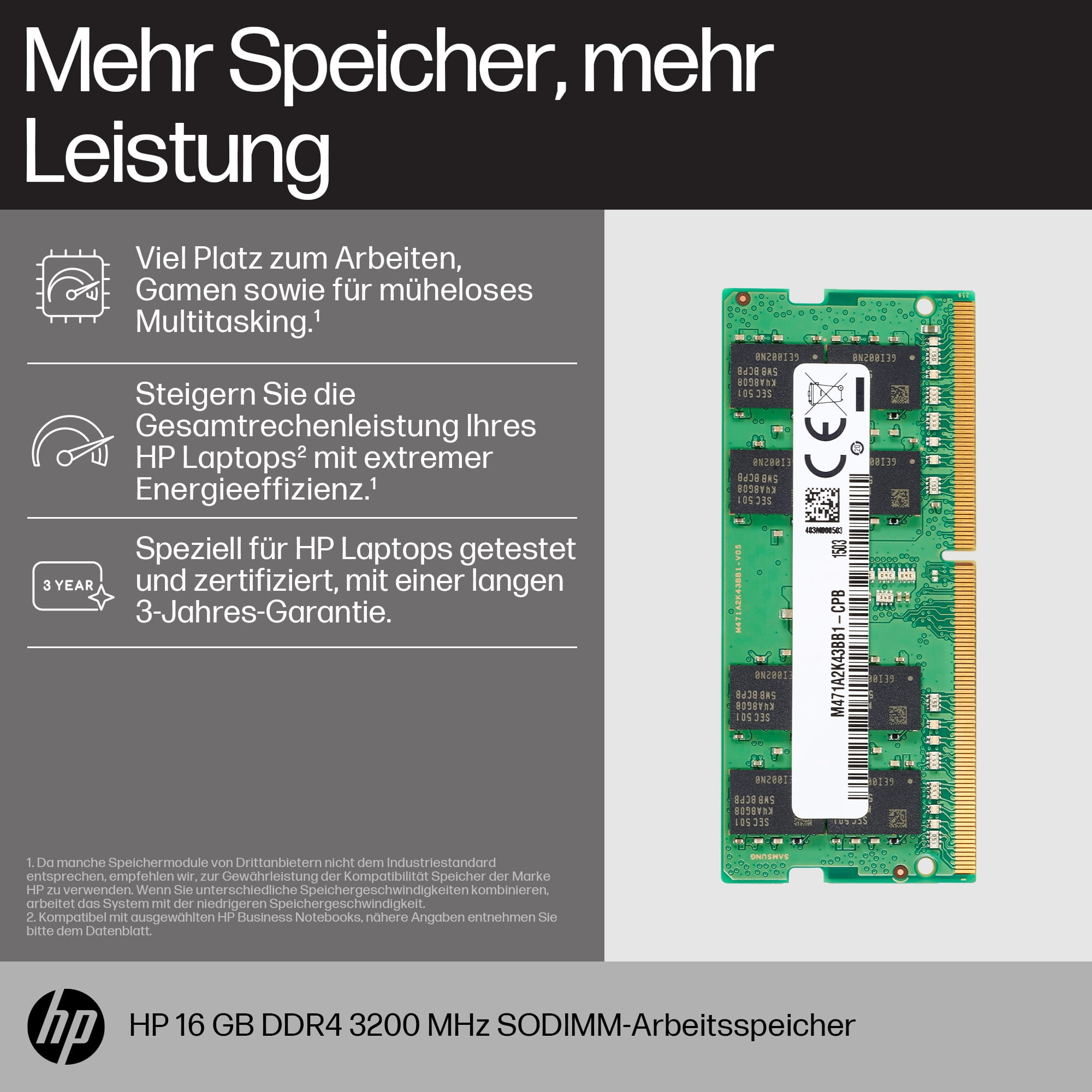 HP  DDR4 - Modul - 16 GB: 1 x 16 GB - SO DIMM
