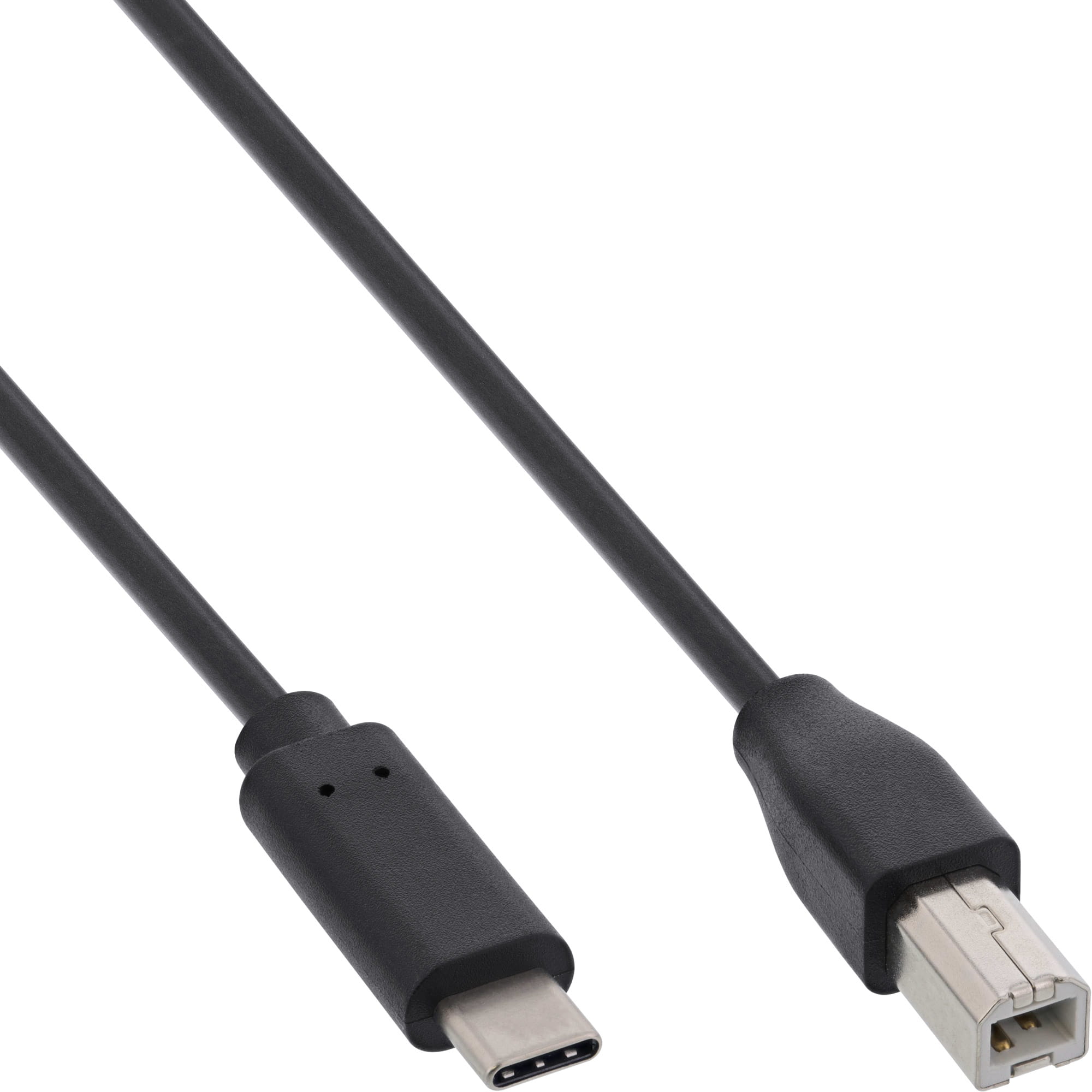 InLine USB 2.0 Kabel - USB-C Stecker an USB-B Stecker - schwarz - 0,5m