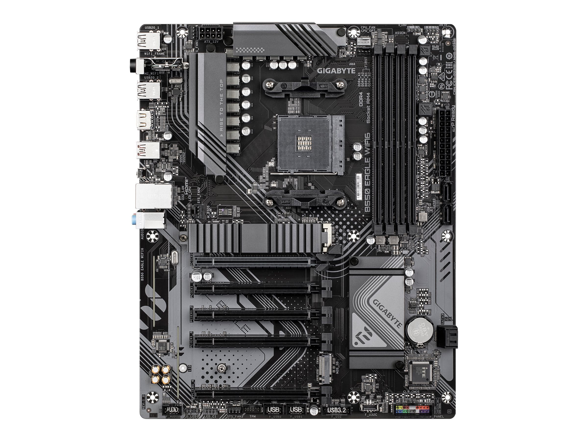 Gigabyte B550 EAGLE WIFI6 - Motherboard - ATX - Socket AM4 - AMD B550 Chipsatz - USB-C 3.2 Gen 1, USB 3.2 Gen 2, USB 3.2 Gen 1 - Bluetooth, Wi-Fi 6E, Gigabit LAN - Onboard-Grafik (CPU erforderlich)
