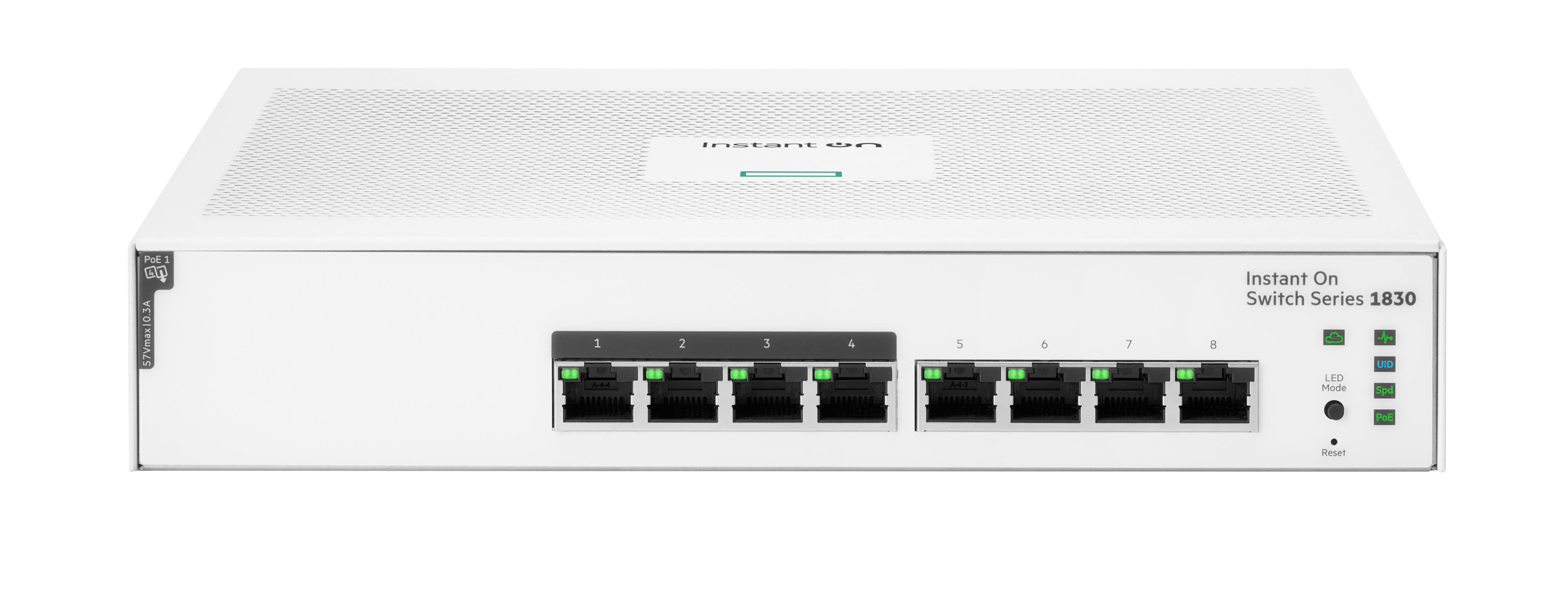 HPE Networking Instant On 1830 8G 4p Class4 PoE 65W Switch - Switch - Smart - 4 x 10/100/1000 + 4 x 10/100/1000 (PoE+) - managed