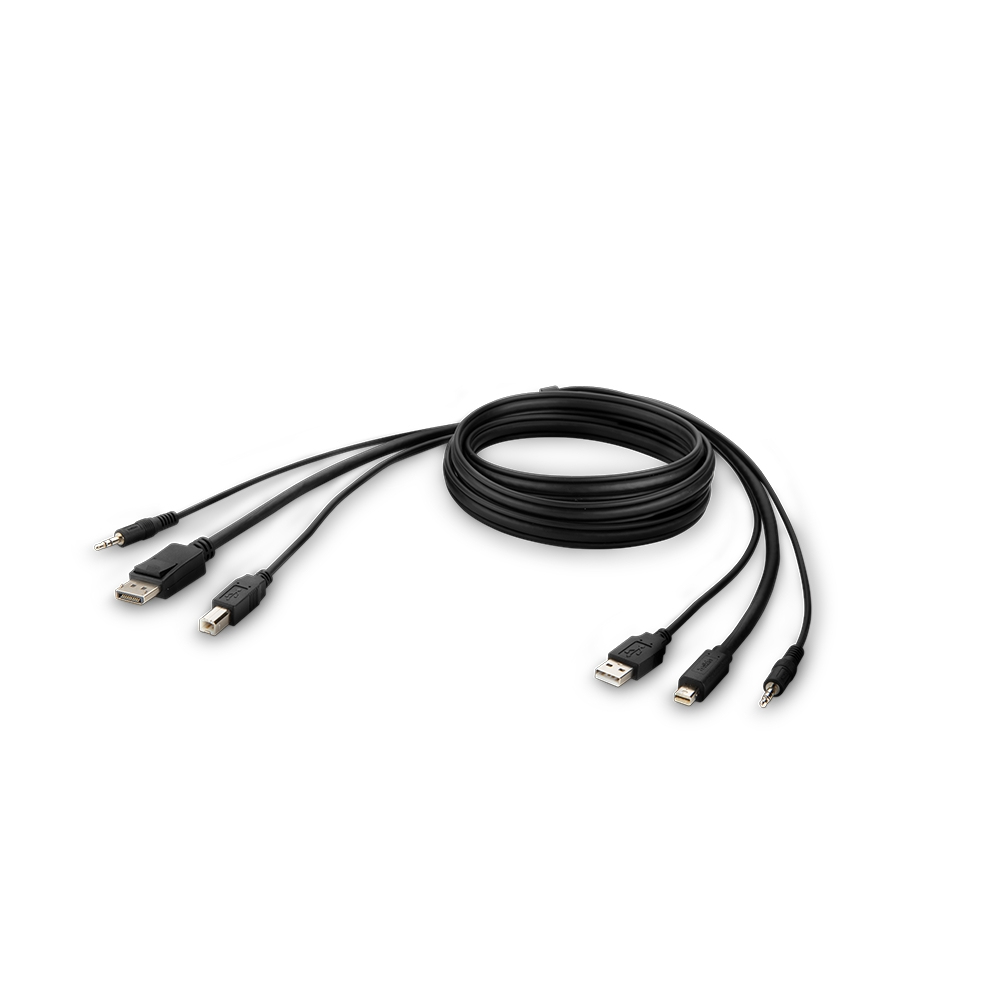 Belkin Secure KVM Combo Cable - Video- / USB- / Audio-Kabel - USB, Mini-Stecker, Mini DisplayPort (M)