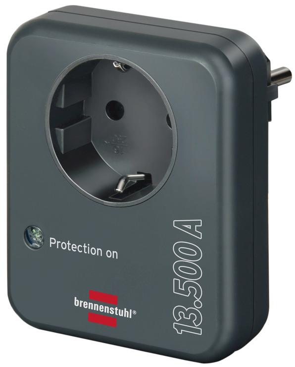 Brennenstuhl 1506996, 1 AC-Ausgänge, 230 V, 3500 W, 13,5 A, Anthrazit, IP20