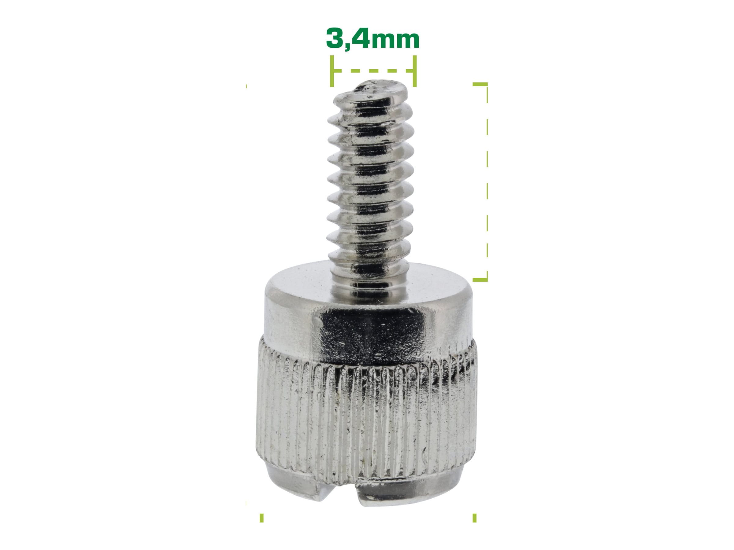 InLine Rändelschrauben - silber - für Gehäuse - 6er Pack