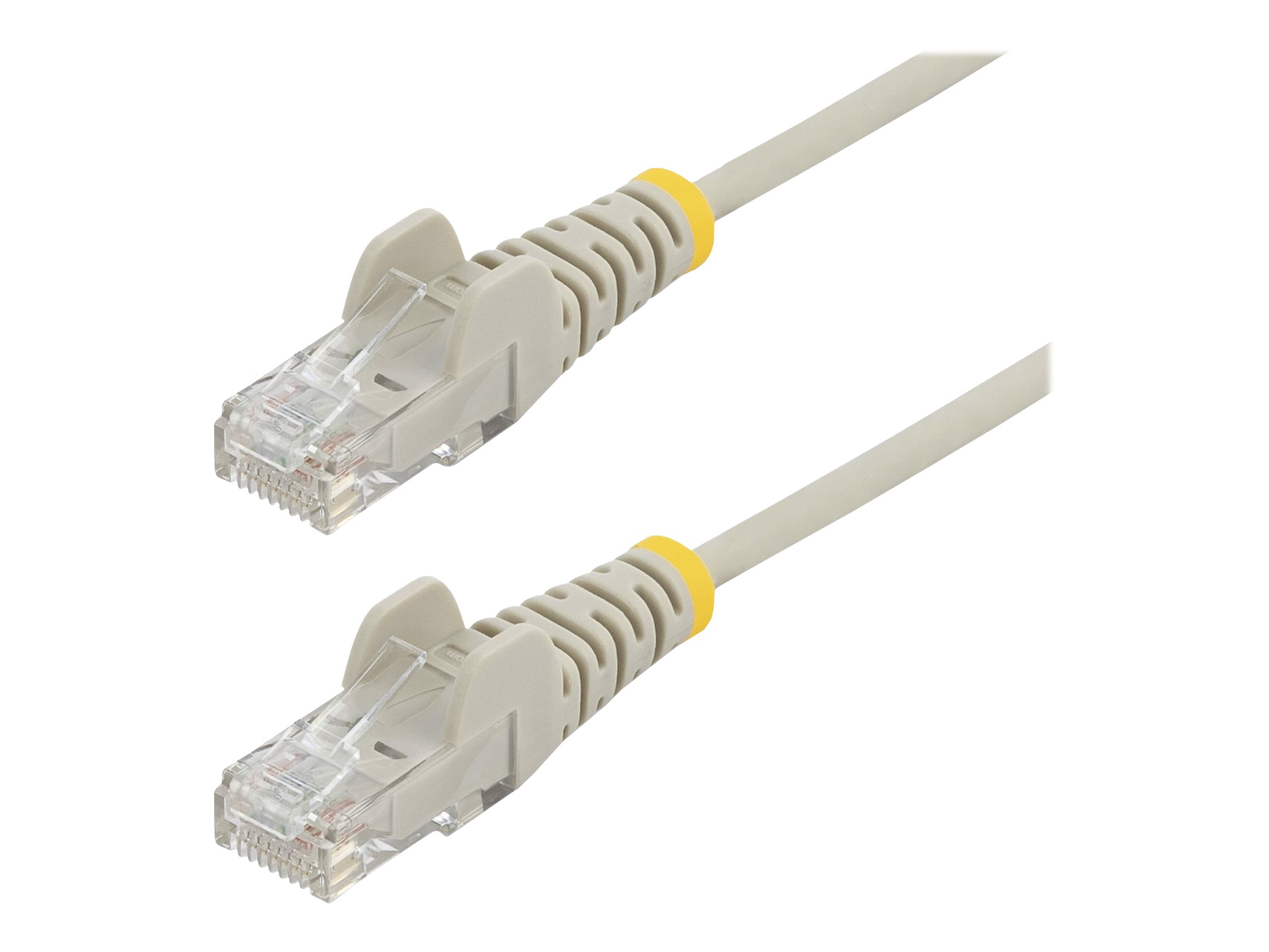 StarTech.com 2.5m Slim LSZH CAT6 Ethernet Cable, 10 Gigabit Snagless RJ45 100W PoE Patch Cord, CAT 6 10GbE UTP Network Cable w/Strain Relief, Grey, ETL, Low Smoke Zero Halogen - Category 6 - 28AWG (N6PAT250CMGRS)