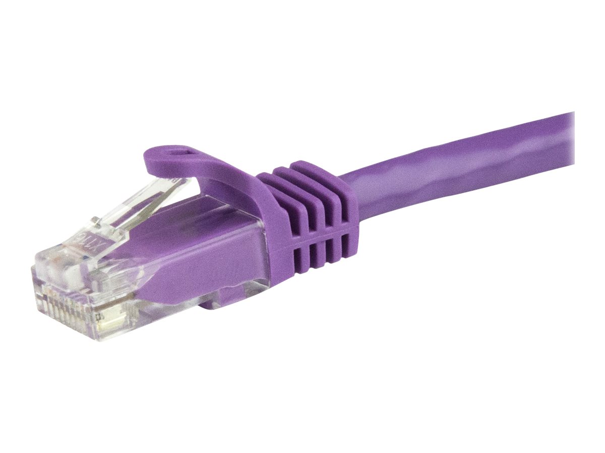 StarTech.com 1m CAT6 Ethernet Cable, 10 Gigabit Snagless RJ45 650MHz 100W PoE Patch Cord, CAT 6 10GbE UTP Network Cable w/Strain Relief, Purple, Wiring is UL Certified/TIA - Category 6 - 24AWG (N6PATC1MPL)