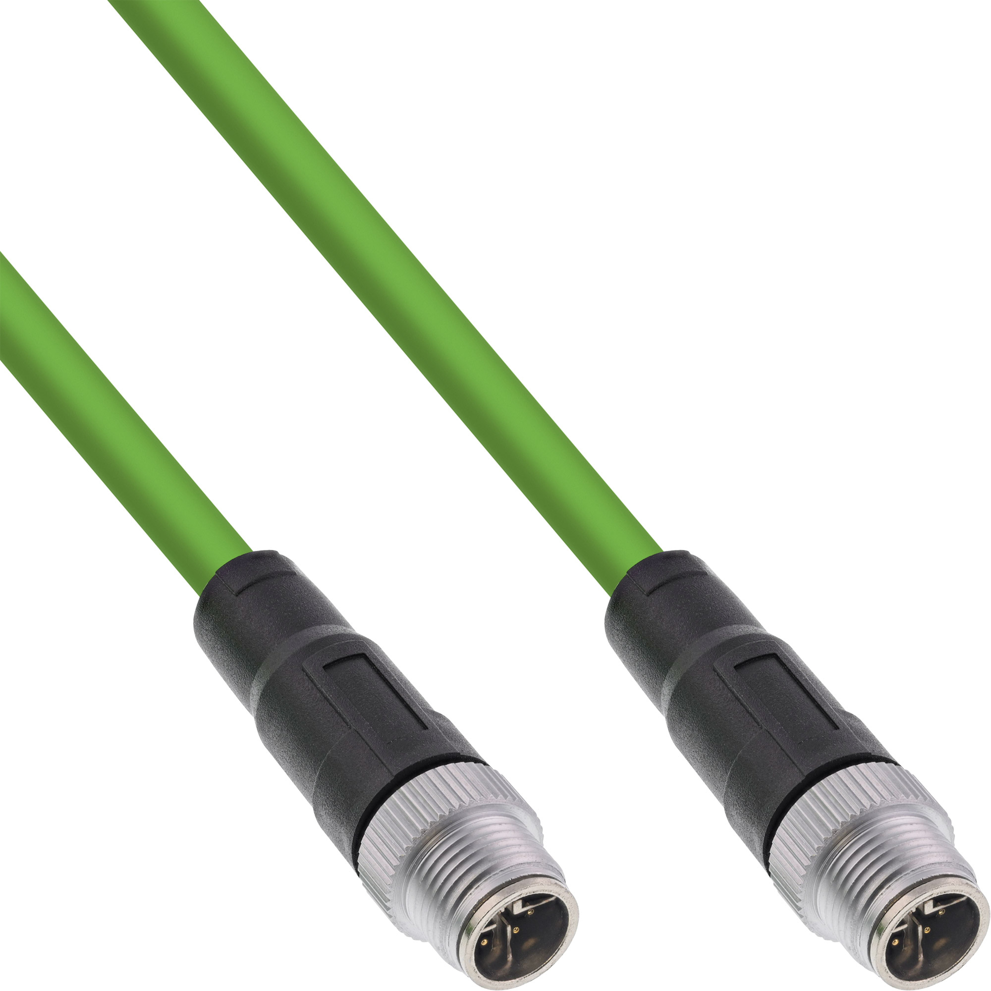 InLine Industrie Netzwerkkabel - M12 8-pin X-kodiert St./St. Cat.6A PUR - 2m
