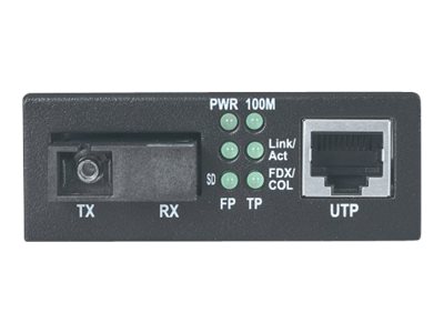 Intellinet Fast Ethernet WDM Bi-Directional Single Mode Media Converter, 10/100Base-Tx to 100Base-Fx (SC)