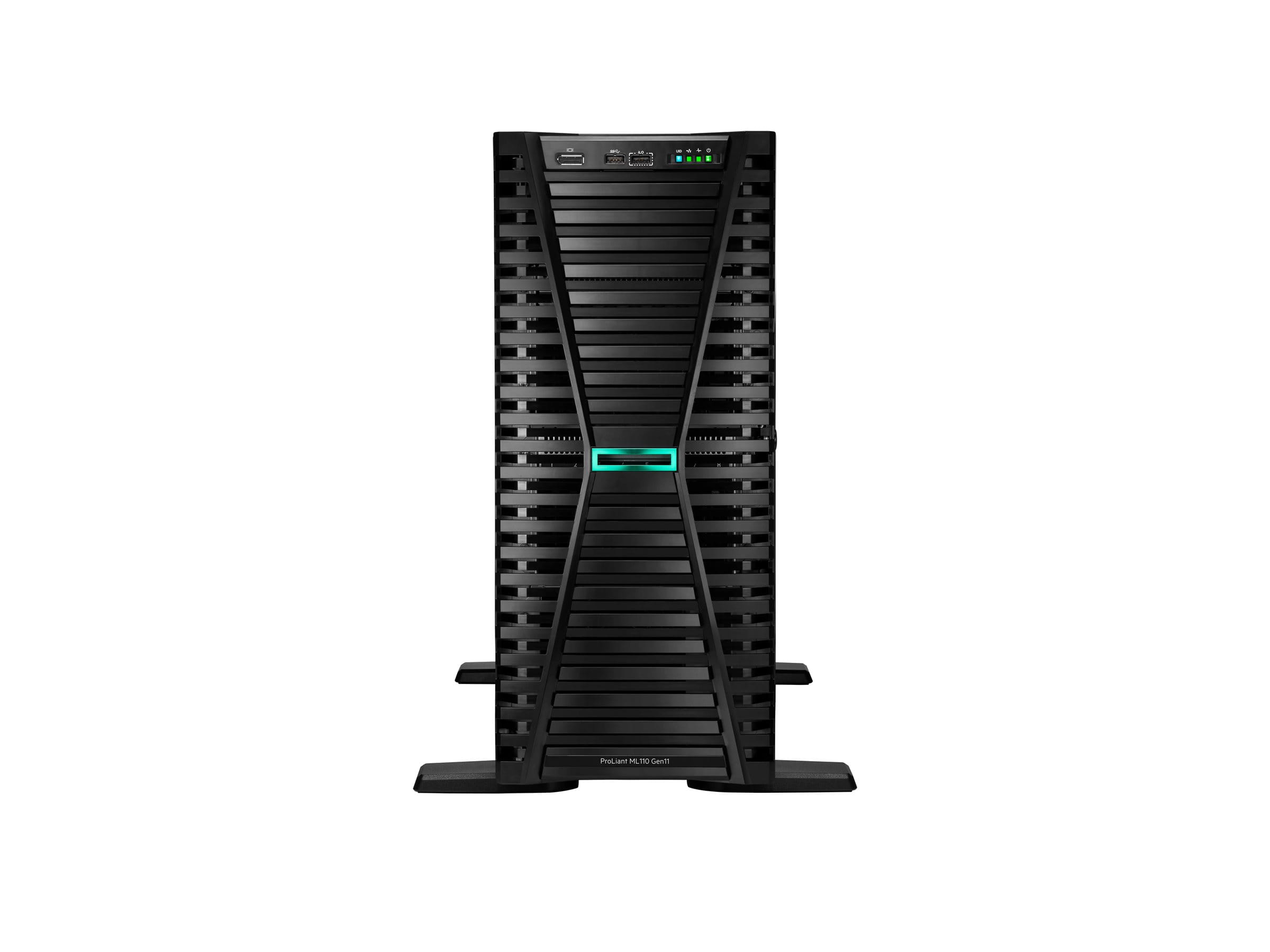 HPE ProLiant ML110 Gen11 - Server - Tower - 4.5U - 1-Weg - 1 x Xeon Silver 4510 / 2.4 GHz - RAM 64 GB - SATA/SAS/NVMe - Hot-Swap 6.4 cm (2.5")