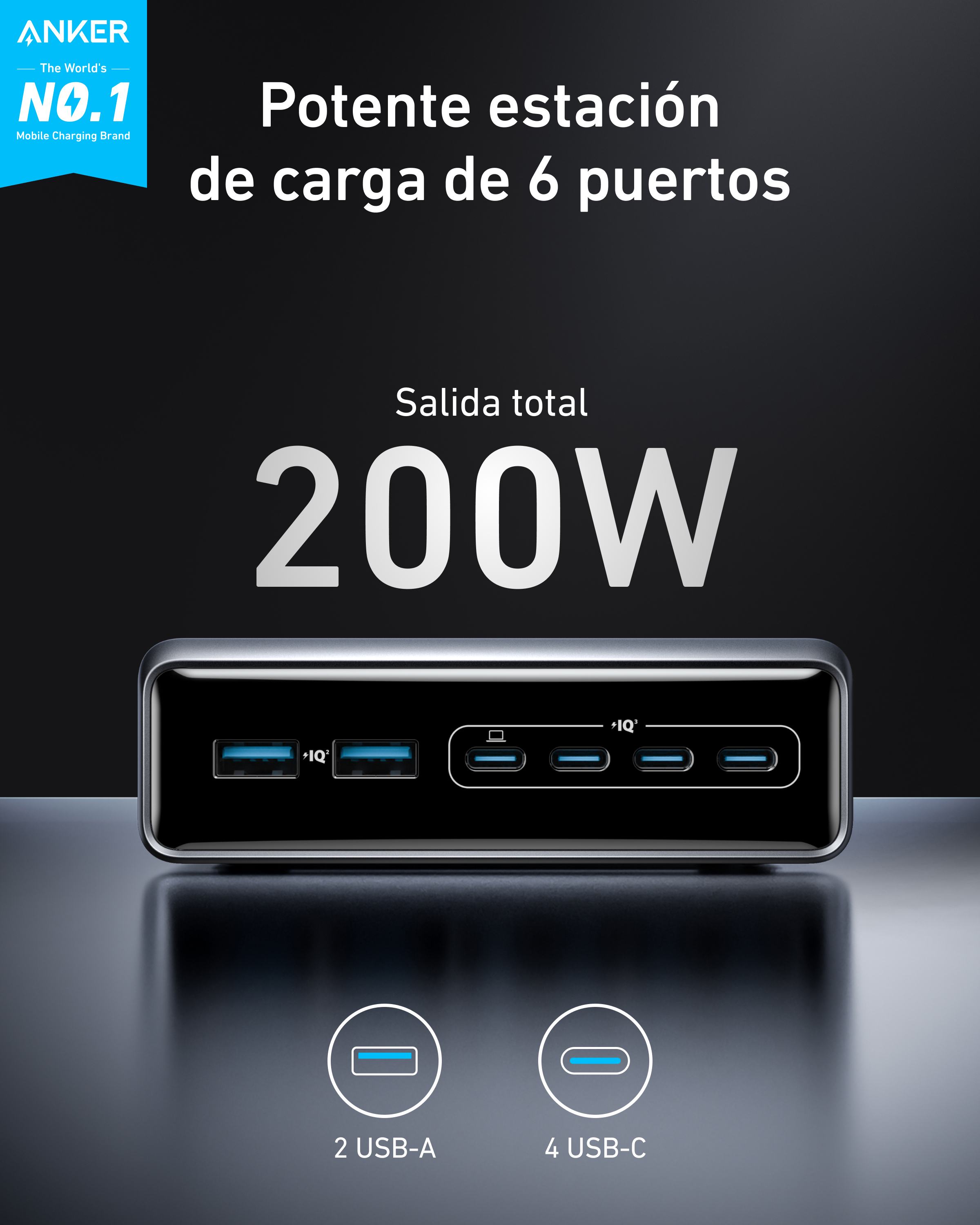 Anker Innovations Anker A2683341, Drinnen, Schwarz