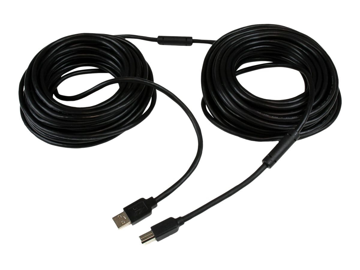 StarTech.com 20m aktives USB 2.0 A auf B Kabel - Stecker/Stecker - USB Druckerkabel 1x USB A / 1x USB B - Schwarz - USB-Kabel - USB Typ B (M)