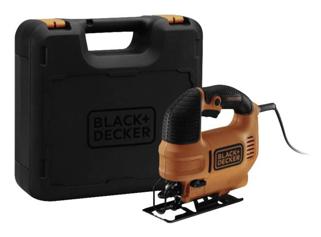 Black & Decker KFBES500K-QS, Oberer Griff, Schwarz, Orange, 45°, Aluminium, Laminat, Kunststoff, Stahl, Holz, 3000 SPM, 7 cm