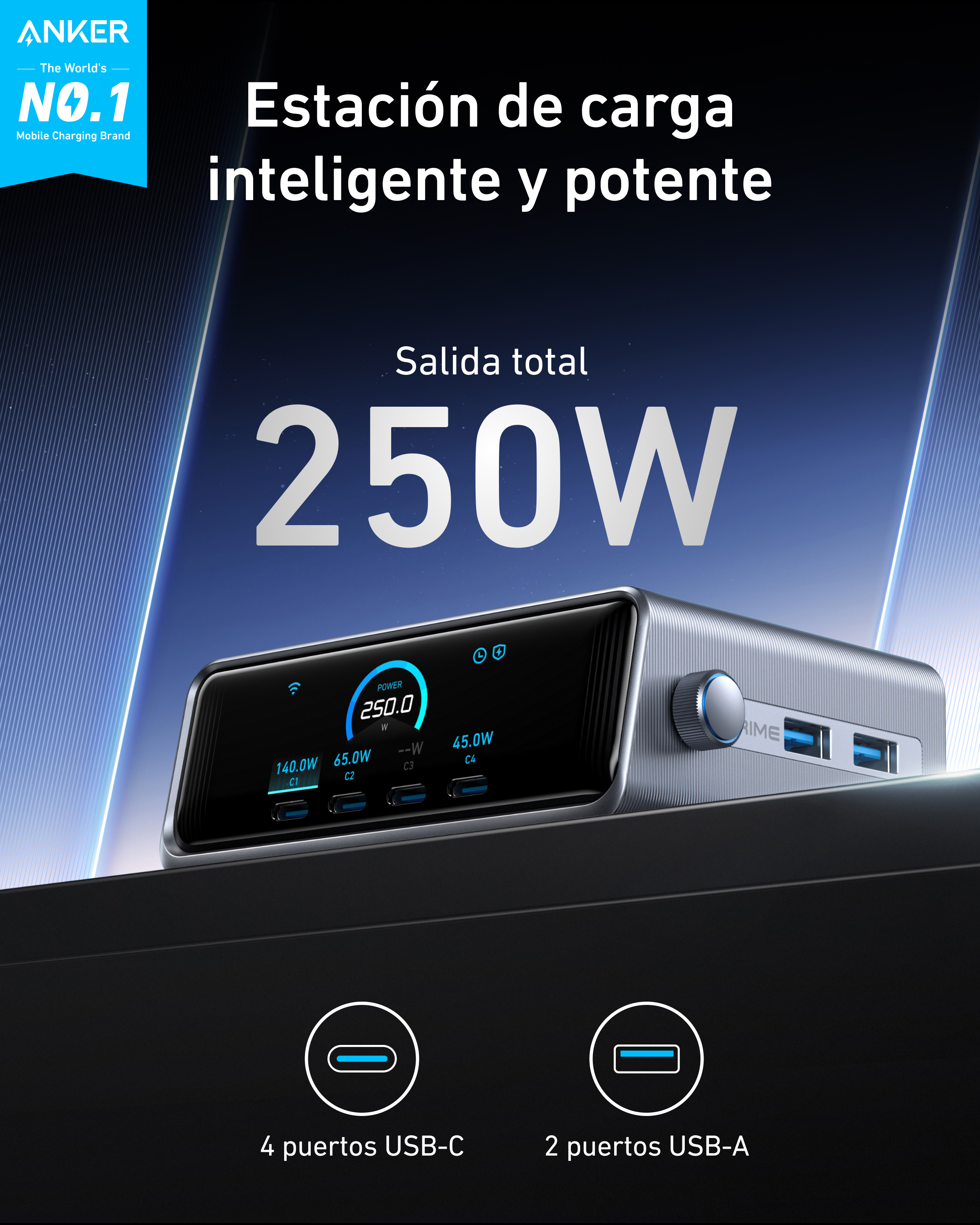 Anker Innovations Anker Prime GaN, Drinnen, Schwarz
