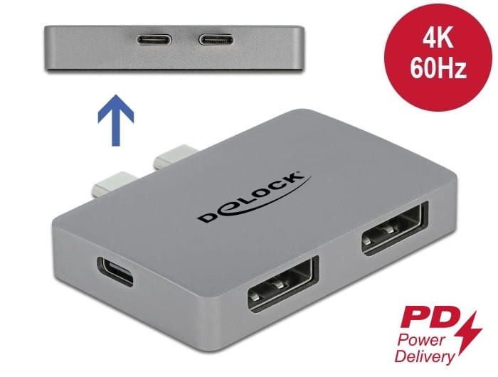 Delock DisplayPort-Adapter - USB-C (M) zu DisplayPort, USB-C (W)