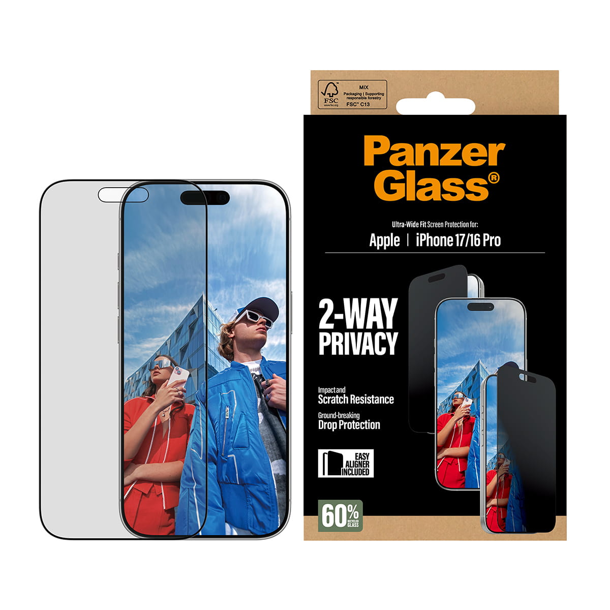 PanzerGlass Privacy - Bildschirmschutz für Handy