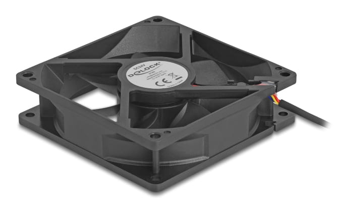 Delock Gehäuselüfter - axial - 92 mm - Schwarz