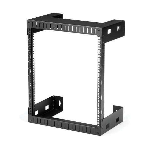 StarTech.com 2-Pfosten 12HE Heavy-Duty Wandmontage Netzwerk-Rack, 19" Open Frame Server Rack, 12" Tief, Wandmontage Daten-Rack für IT / AV / Patch Panel / Computer Geräte - Käfigmuttern und Schrauben inkl., Wandmontiertes Regal, 12U, 90 kg, Ablageschi