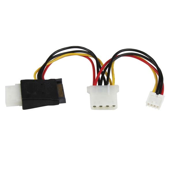 StarTech.com LP4 auf SATA Stromkabel mit Floppy-Stromanschluss - Netzteil - SATA-Stromstecker (M)
