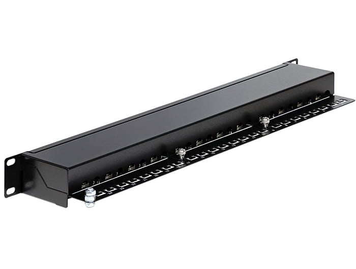 Delock Patch Panel - CAT 6 - RJ-45 X 24 - Schwarz - 1U - 48.3 cm (19")