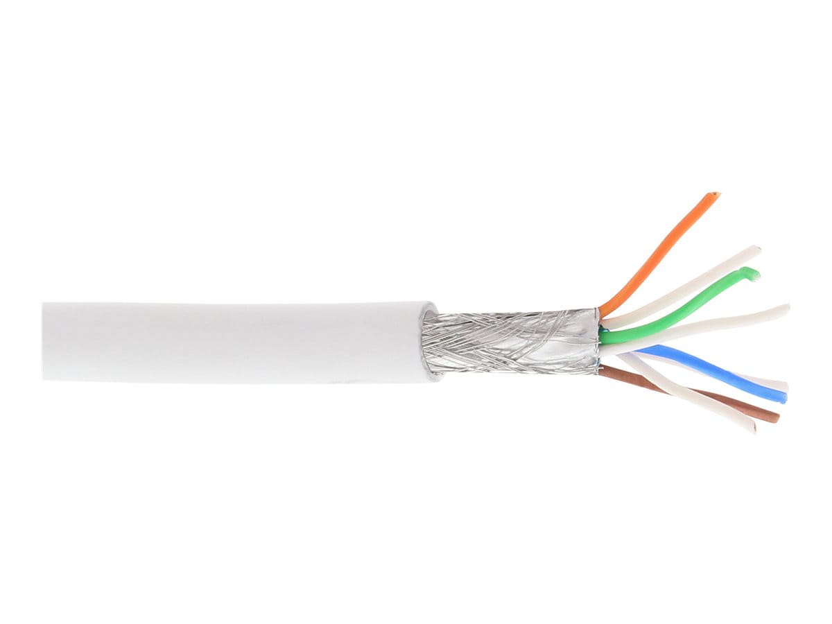 InLine Patchkab. - S/FTP (PiMf) - Cat.6A - 500MHz - halogenfrei - Kupfer - weiß - 100m