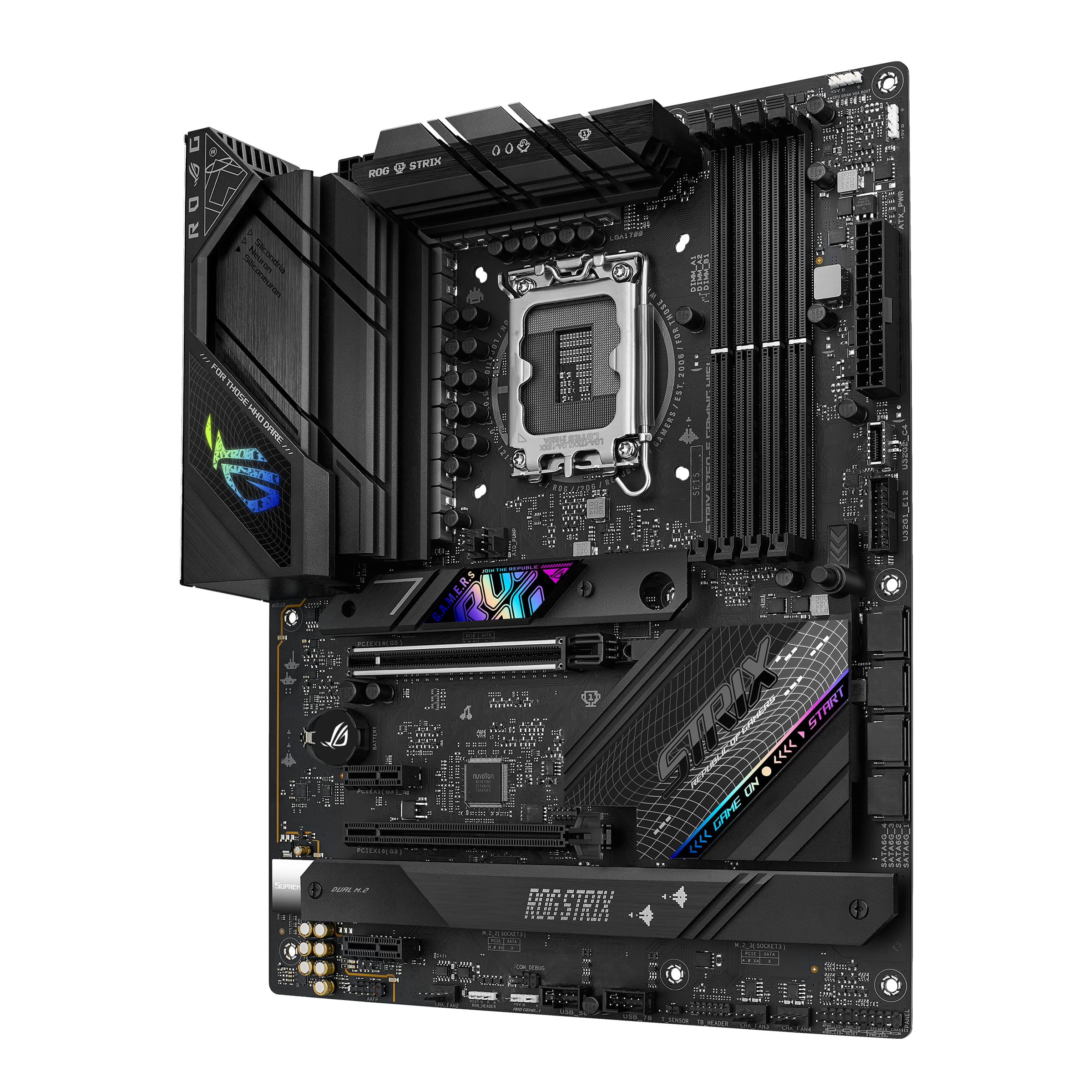 ASUS ROG STRIX B760-F GAMING WIFI - Motherboard - ATX - LGA1700-Sockel - B760 Chipsatz - USB-C 3.2 Gen 2x2, USB 3.2 Gen 2, USB 3.2 Gen 1, USB4 - 2.5 Gigabit LAN, Wi-Fi 6E, Bluetooth - Onboard-Grafik (CPU erforderlich)