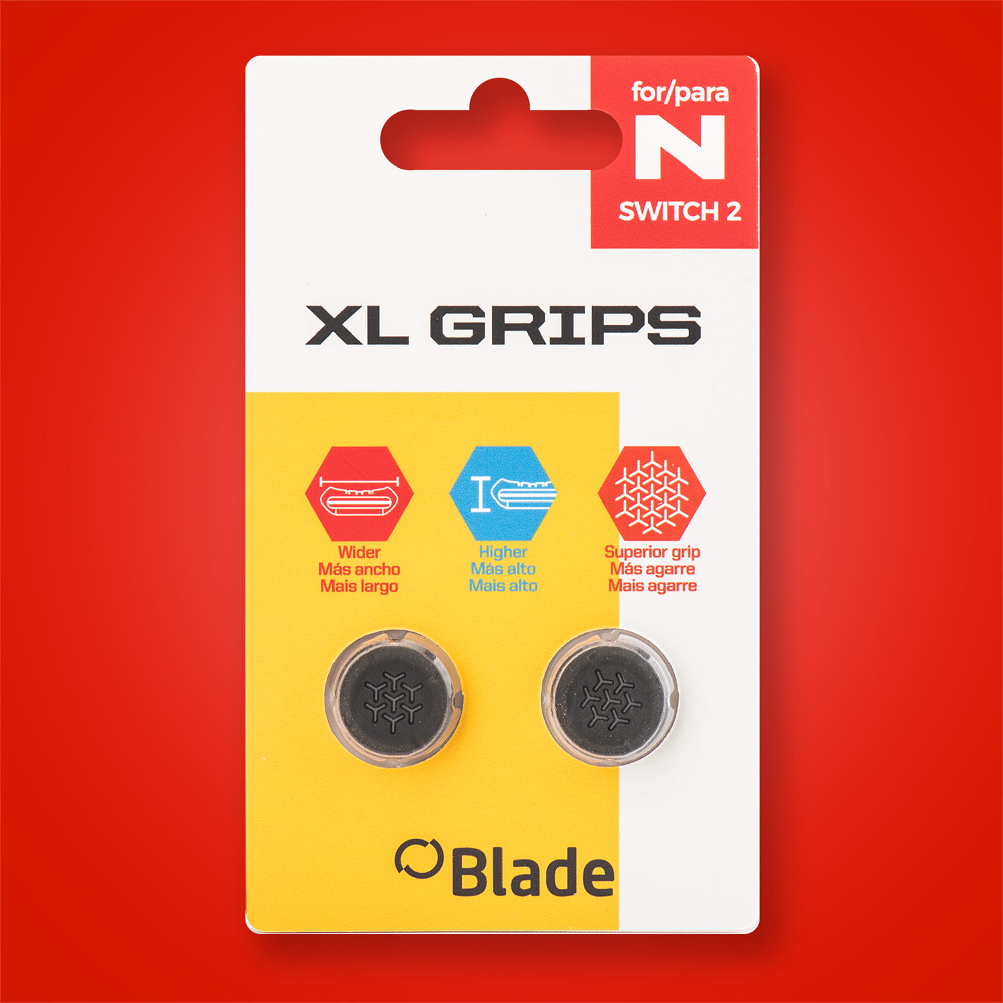 Blade Gaming BL1001, Nintendo Switch 2, Analoge Schlägergriffe, Schwarz, Nintendo, 2 Stück(e), Sichtverpackung