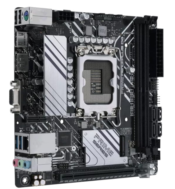 ASUS PRIME H610I-PLUS D4-CSM - Motherboard - Mini-ITX - LGA1700 Sockel - H610 Chipsatz - USB 3.2 Gen 1 - Gigabit LAN - Onboard-Grafik (CPU erforderlich)