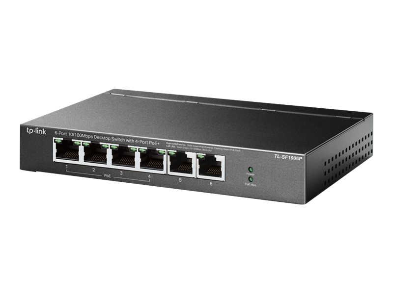 TP-LINK TL-SF1006P - V1 - Switch - unmanaged - 6 x 10/100 (4 PoE+)