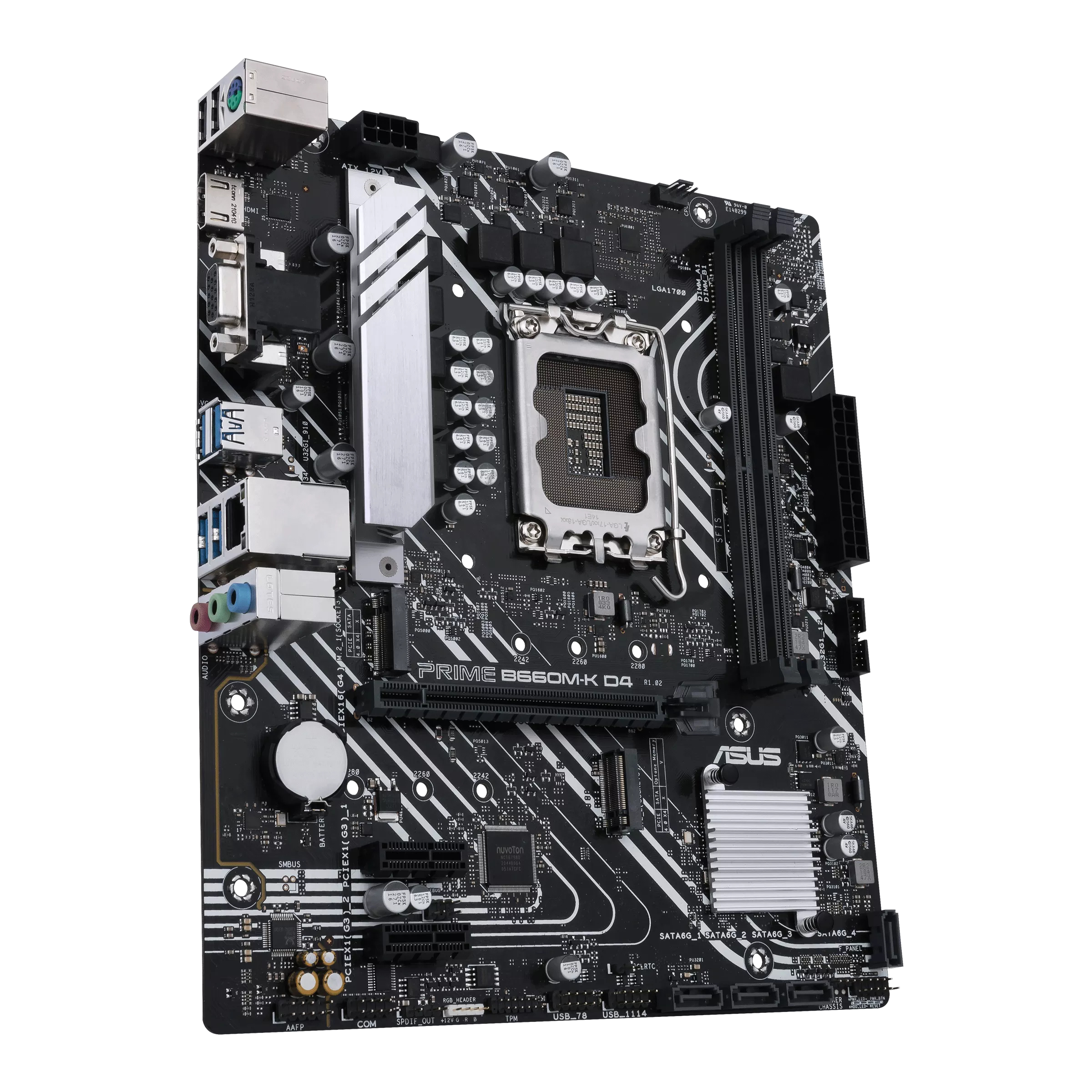 ASUS PRIME B660M-K D4 - Motherboard - micro ATX - LGA1700-Sockel - B660 Chipsatz - USB 3.2 Gen 1 - Gigabit LAN - Onboard-Grafik (CPU erforderlich)