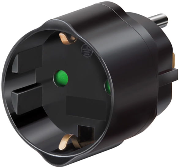 Brennenstuhl Travel Adapter, 250 V, 15 A, Schwarz