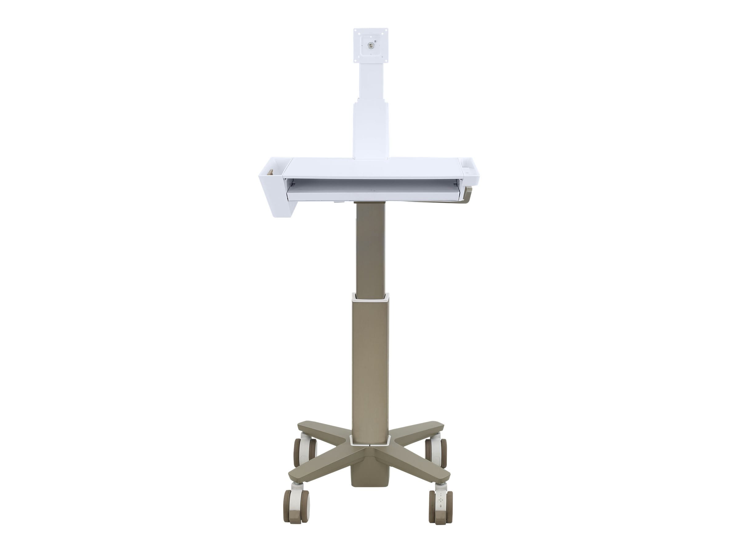 Ergotron CareFit Slim 2.0 - Wagen - leichtes Design - für All-In-One / LCD-Display - medizinisch - Aluminium, hochwertiger Kunststoff, verzinkter Stahl - weiß, Warm Gray - Bildschirmgröße: bis zu 68,6 cm (bis zu 27 Zoll)