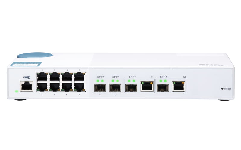 QNAP QSW-M408-2C - Switch - managed - 2 x 10 Gigabit SFP+ + 2 x C 10 G-Bit SFP+ + 8 x 10/100/1000