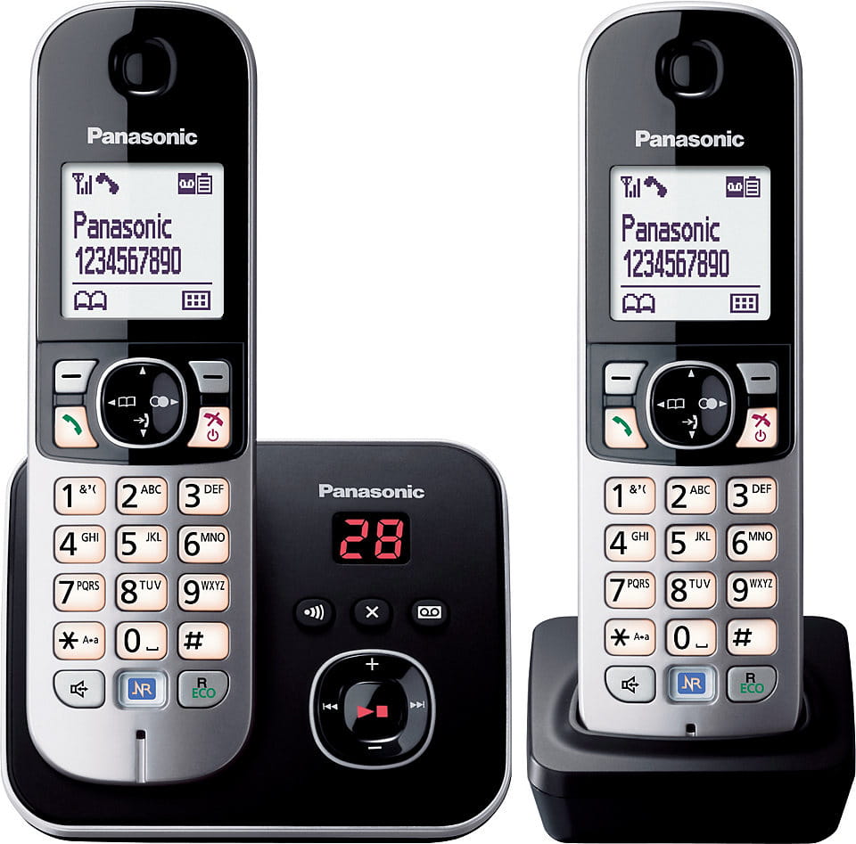 Panasonic KX-TG6822 - Schnurlostelefon - Anrufbeantworter mit Rufnummernanzeige