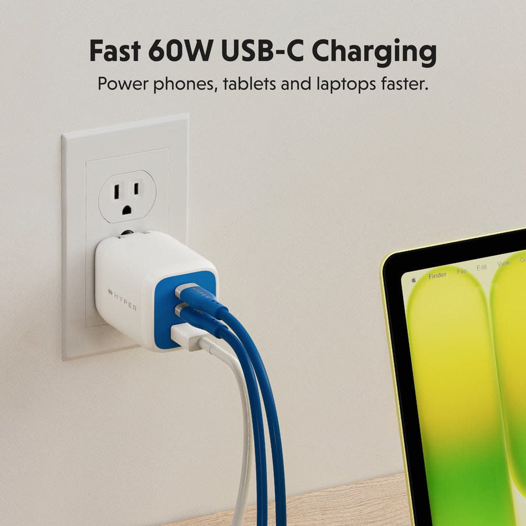 Targus HyperJuice Flex, 1,5 m, USB C, USB C, USB 2.0, 0,48 Gbit/s, Blau